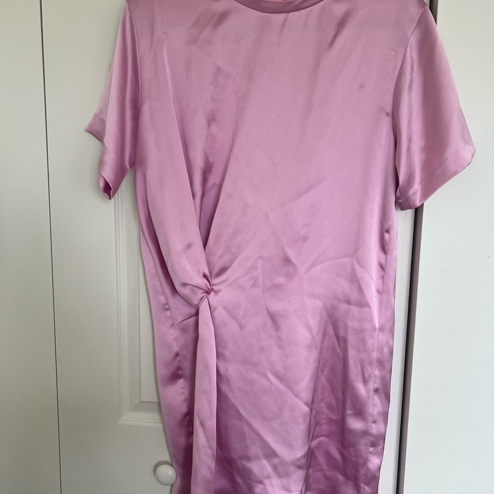 Zara Pink Satin mini Dress size m